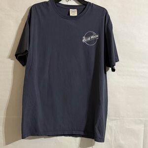 Blue Moon Beer Comfort Wash Denver Colorado T-Shirt Men's Size Large Blue